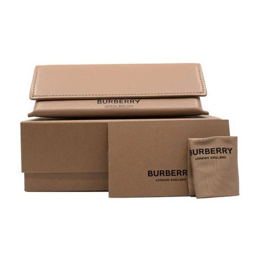 NWT BURBERRY SUNGLASSES UNISEX BLACK ROUND - Picture 4 of 4